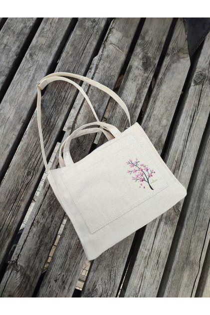 Canvas Fabric Adjustable Strap Zippered, Inside Pocket, Hand, Arm and Shoulder Bag