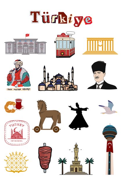 Türkiye Sticker Seti (3 Sayfa) Bullet Journal - Ajanda - Planner - Defter- Laptop Sticker Seti
