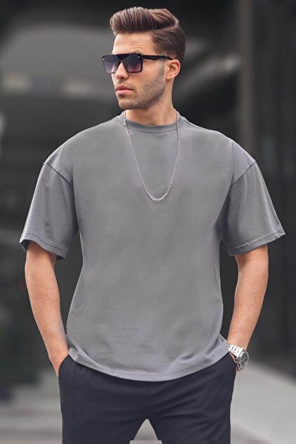 Madmext Erkek Parlak Yeşil Oversize Fit Basic Tişört 6066 - Fiyatı