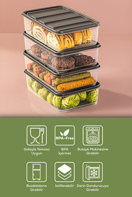 Vienev 4'lü 1,75 Litre Buzdolabı Düzenleyici Organizer