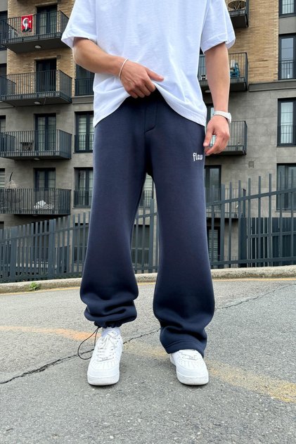 Flaw Atelier Lacivert Baggy Eşofman Altı