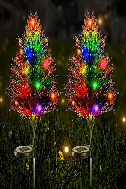 Dream Plus 2 Adet Güneş Enerjili RGB Işıklı Yılbaşı Çam Ağacı