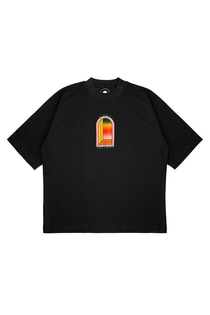 Unisex Oversize Casablanca 4 Printed Boxy Fit Thick Fabric T-Shirt