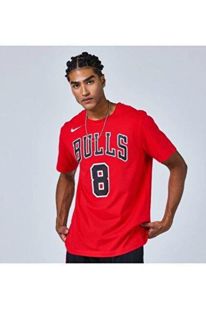 Nike NBA Zach LaVine Chicago Bulls Erkek Kırmızı T-Shirt - Fiyatı