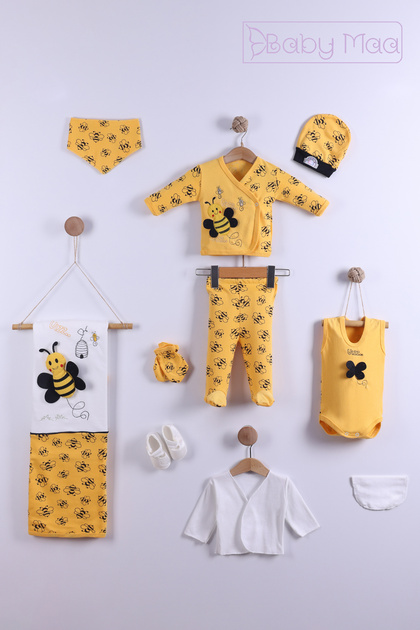 0-3 Months 10 Pieces Unisex Hospital Release Bee Patterned 01014