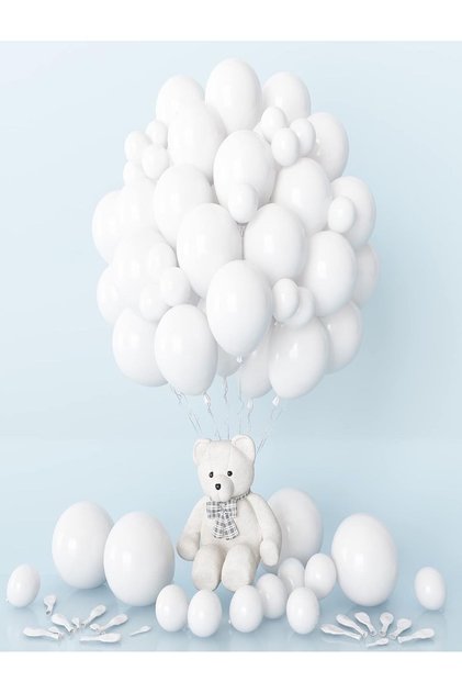 10 White Color Balloons – Helium Compatible, Quality and Durable