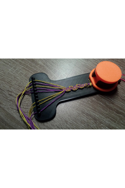 İp Bileklik Örme Tezgahı Örgü Aparatı SİYAH RENK 3d PLA PLASTİK