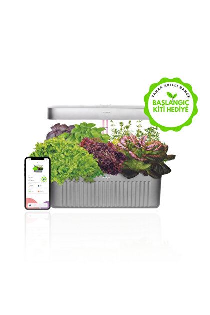 Vahaa Akıllı Bahçe - Inox Gri (BAŞLANGIÇ KİTİ HEDİYE) : Topraksız