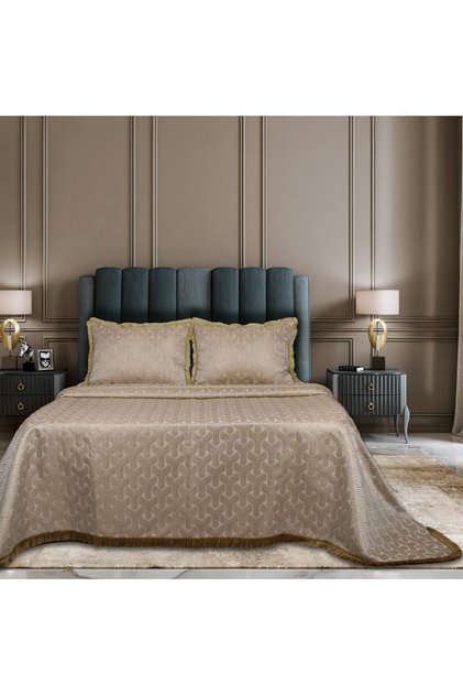 Fiona Jacquard Double Size Pike Set Cream