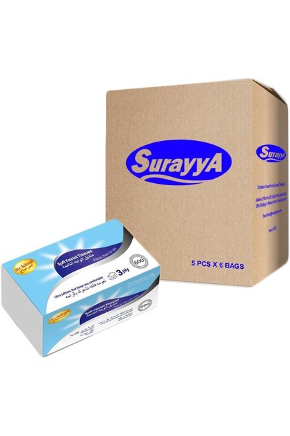 Soft Facial Tissues 600 White Sheets X 3 Ply, Pack Of 30