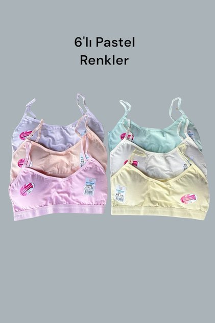 Young Girl's Strapless Padded Bustier Set of 6