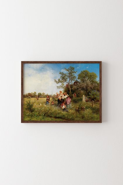 A Spring Landscape - Wooden Patterned Frame