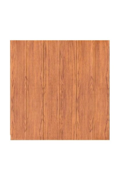 Set 10 Placi Tapet 3D, Flippy, 70 x 70 cm, 3 mm, Rasina, Tip Placi de Lemn, 4.9 mp, Maro Roscat