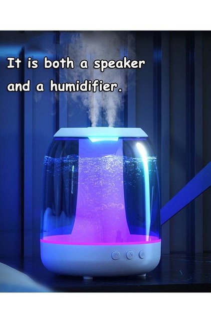 Cool Mist Humidifier with 6 Color Lights, Low Noise Top Fill for Large Rooms & Plants