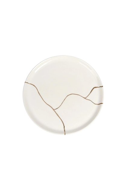 Spirits Gold Gilded Flat Plate 28cm 6 Pieces