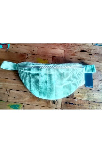 🎒 Velvet Fabric Waist Bag (European Quality) – Lilac & Mint Green Color