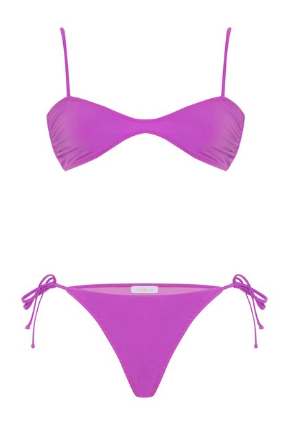 Strapless Fuchsia Bikini Set