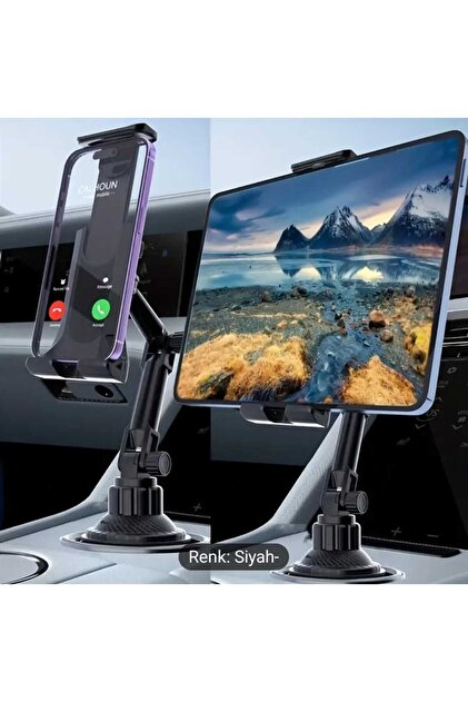 14 inç Uyumlu Evrensel Araba Bardaklık Tablet ve Telefon Tutucu Ayarlanabilir Araba Tablet Tutacağı