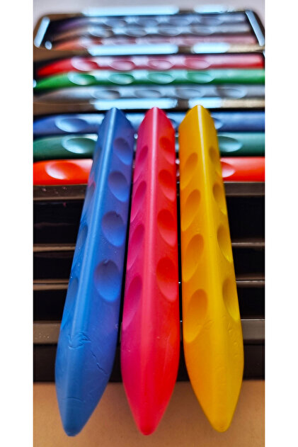 12'li Elleri Kirletmeyen Jumbo Üçgen Mum Boya Fixpoint Silinebilir Triangular Jumbo Crayon