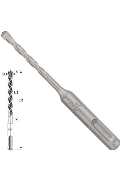SDS-Plus-1 Matkap Uç 5x50x110mm Taş Beton