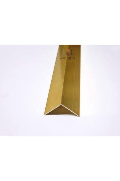 Alüminyum L Köşe 2cm x 2cm Gold Sarı Profil Çıtası 200 cm