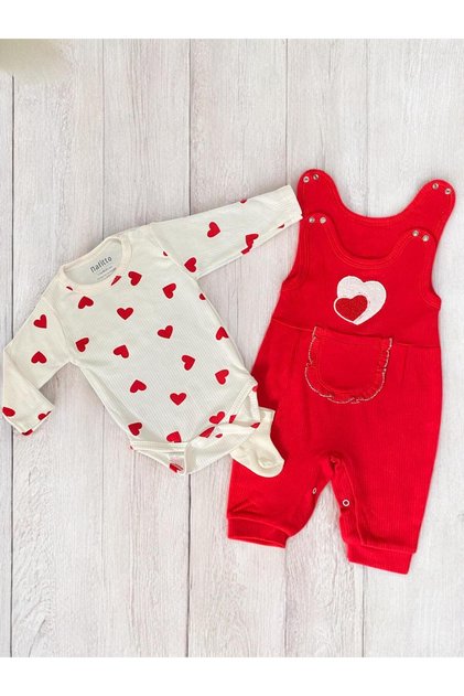 Nafitto Heart Baby Girl Jumpsuit