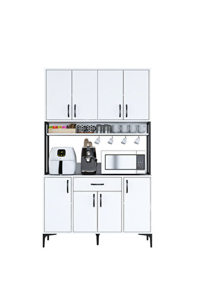 Rani Mobilya Rani JE127 Çok Amaçlı Dolap 8 Kapaklı 1 Çekmeceli