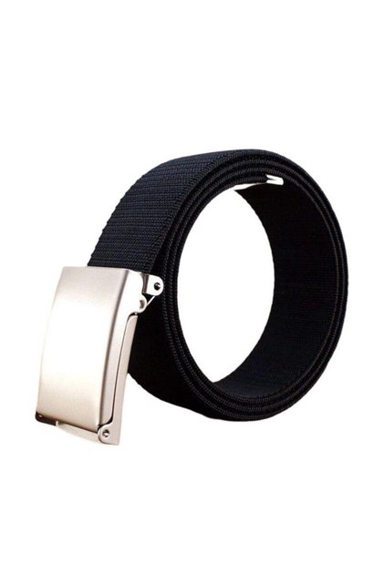 Unisex Black Sports Tactical Style Cloth Belt