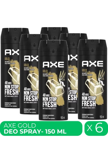 Gold, deodorant spray barbati, 6 buc x 150 ml