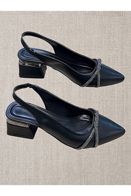 Straight Short Heelled Evening Daily Ballet Shoes