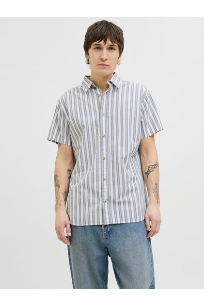 Striped Spread Collar Regular Fit Shirt