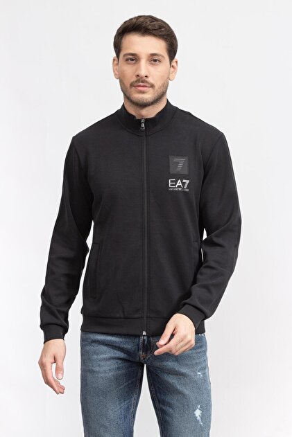 Erkek Fermuarlı Sweatshirt Siyah