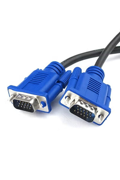 كابل VGA ذكر إلى ذكر بطول 1.5 متر لأجهزة الكمبيوتر والشاشات وأجهزة العرض - أسود/أزرق