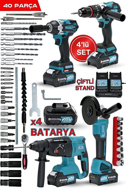 Mur-Cell 4'lü Set Kırıcı Delici 26 Mm Hilti 115 Mm Taşlama 400 Nm