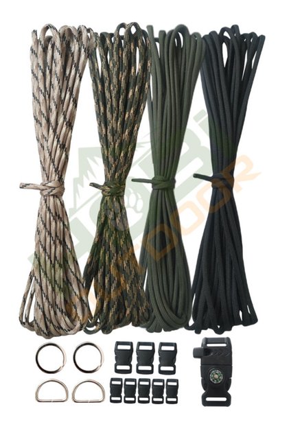 Paracord Outdoor Bileklik Ipi Ve Klips Seti