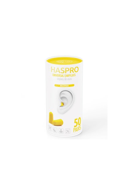 Set 50 dopuri de urechi Haspro,TUBE50 YELLOW