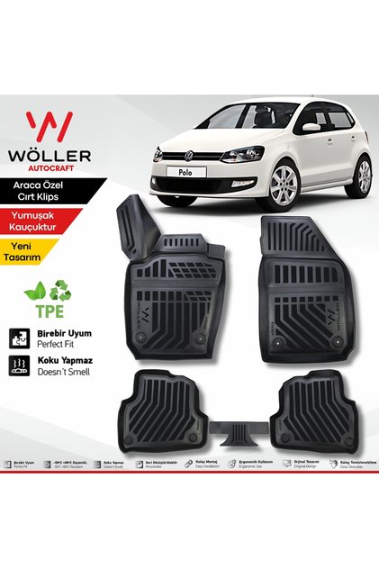 Volkswagen Polo Paspas 2010 2017 Arası 3d Havuzlu Paspas