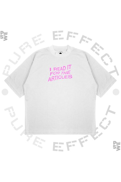 Unisex Oversize I Read It for the Artıcles Printed Boxy Fit Thick Fabric T-Shirt