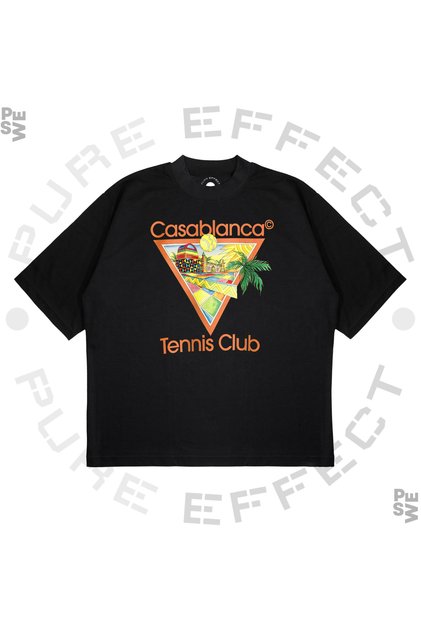 Unisex Oversize Casablanca 1 Printed Boxy Fit Thick Fabric T-Shirt