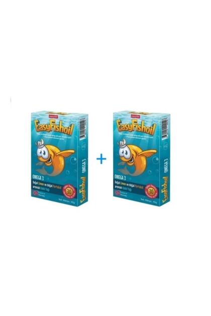 EasyFishoil Çocuk Portakal Aromalı 30 Çiğneme Tablet 2 Adet