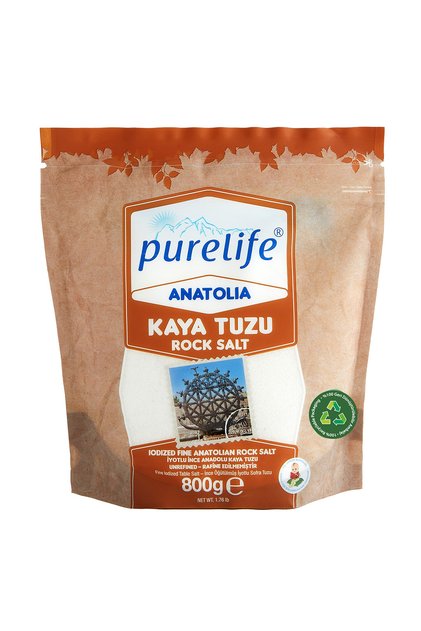 Anatolia Kaya Tuzu Ince Iyotlu 800g | Anadolu Kaya Tuzu | Rafine Edilmemiş Doğal Tuz | Mineralli