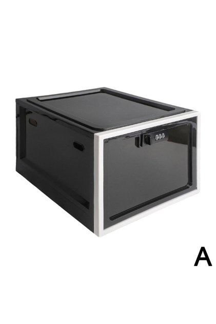 Black White Refrigerator Food Transparent Storage Box With Combination Lock Medicine Box Compact San