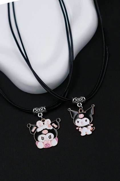 2Pcs Friendship Best Friends Necklace, My Melody & Kuromi Necklace