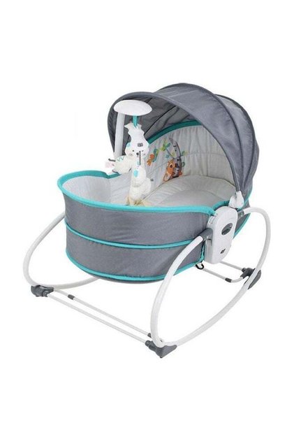5-In-1 Multifunctional Baby Portable Rocker And Bassinet Cradle Bed Newborn To Toddler With Canopy