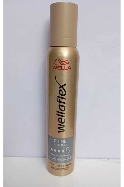 Spuma de par Wellaflex Shine & Hold 5 fixare ultra-puternica, 200 ml