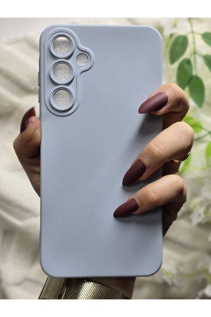 Samsung Galaxy S24 FE Uyumlu İçi Kadife Bebe Mavisi Telefon Kılıfı
