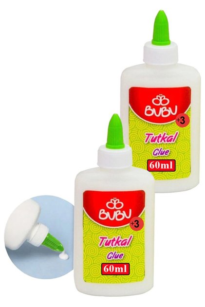 White Glue 60 ml 2 Pieces Bubu White Furniture Glue 75 Gr Wood Glue Water Based Multi-Purpose White t