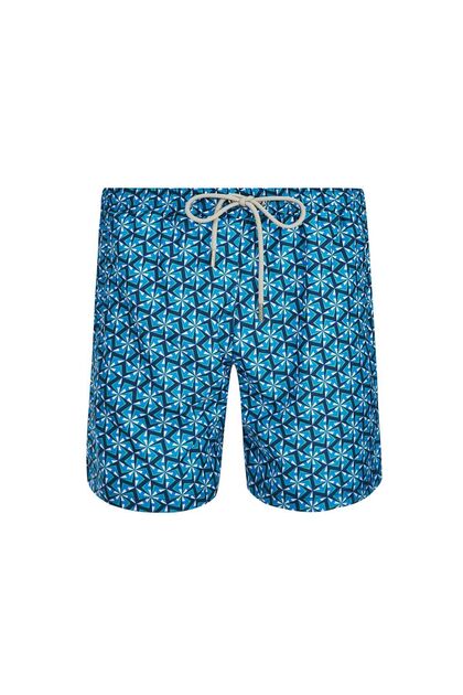 Men's Sea Pool Shorts Patterned Bandly S267 Light Navy Blue