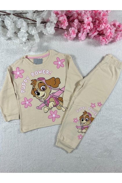 Minykids Paw Patrol Ecru Girl's Pajama Set