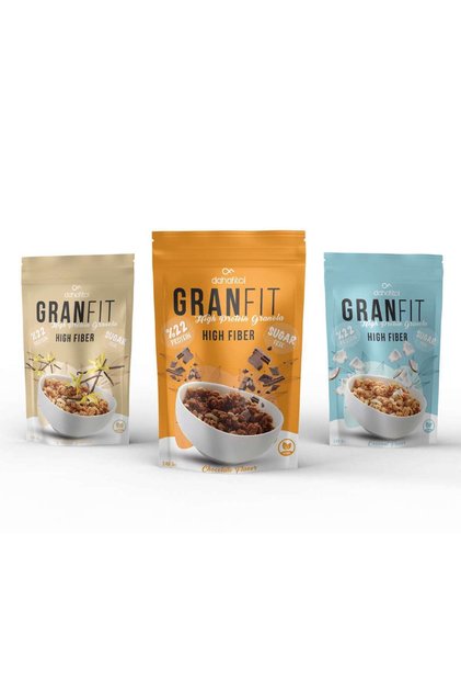 Granfit 3'lü Paket Şekersiz Ilave Yüksek Proteınlı Granola